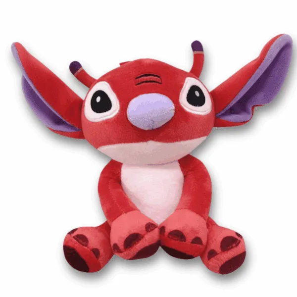 Officiell Disney Leroy plyschleksak, 25 cm, den röda Stitch (Experiment 629), sittande.