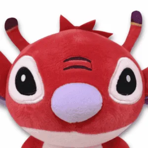 Plysch Leroy 25 cm officiell Disney, den röda Stitch (Experiment 629), ansiktszoom
