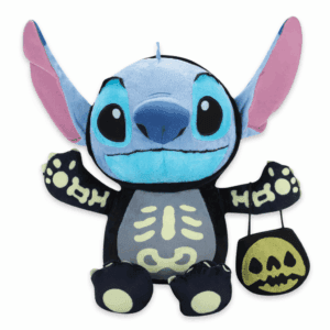 Stitch gosedjur skelett 30 cm, officiellt Disney, Halloween-utklädnad med pumpaväska.